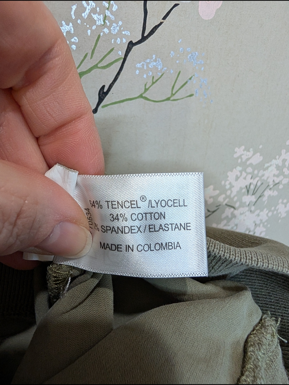 Orvis Olive Stretch Waist Lyocell Pants - Picture 7 of 7